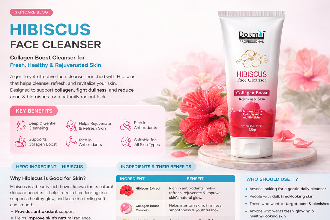 Hibiscus Face Cleanser – Collagen Boost Face Cleanser for Rejuvenated, Fresh & Healthy-Looking Skin